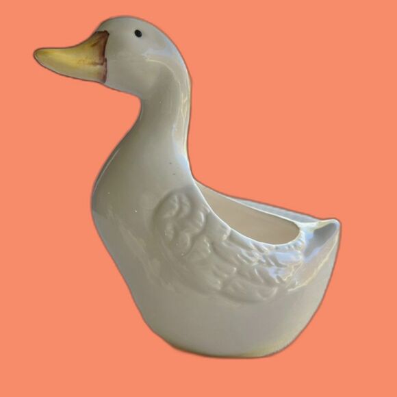 Ceramic Duck Planters Family Two Adults, Ducklings in Round Planter Vintage - Picture 6 of 16